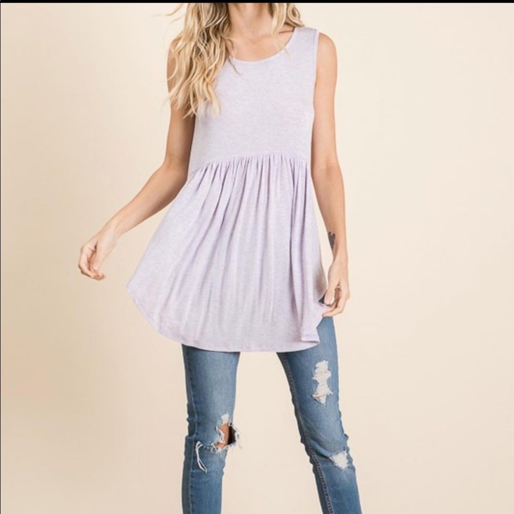 Purple/gray flowy tank